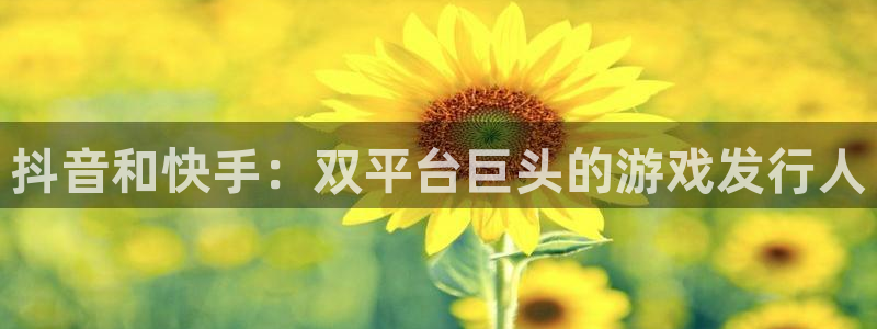 杏耀子猫图片：抖音和快手：双平台巨头的游戏发行人